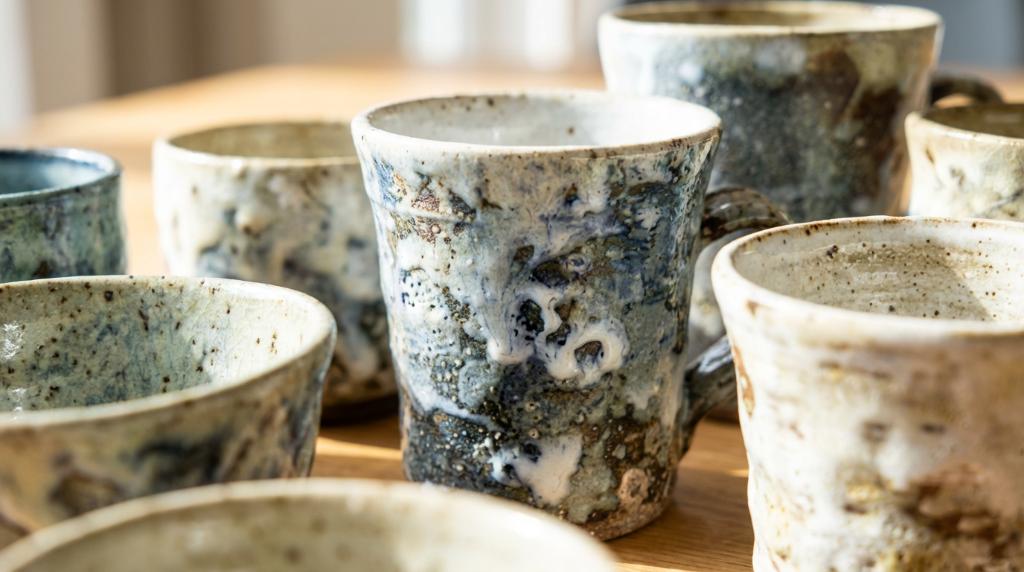 手作り陶芸カップコレクション